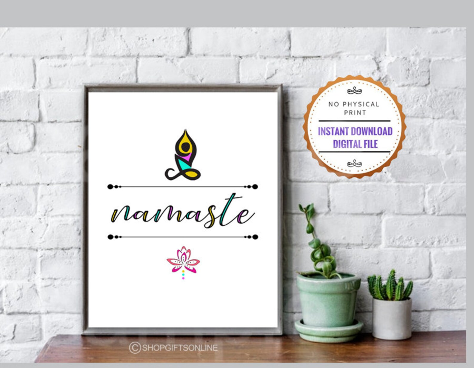 Namaste Print Yoga Print Namaste Wall Art Meditation Print | Etsy