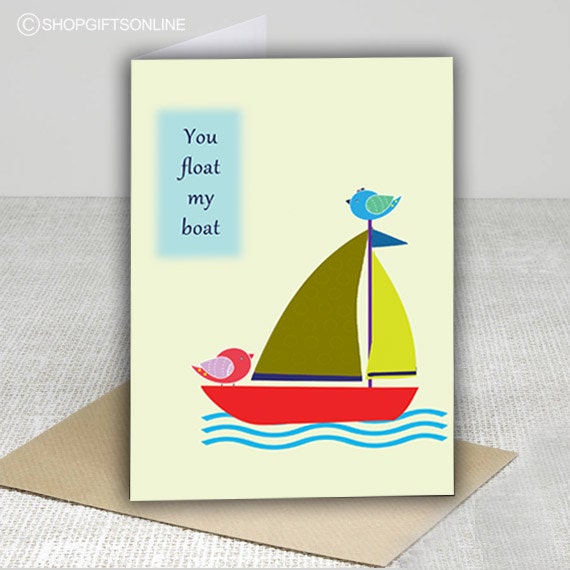 All A Boat You, Nautical Birthday Greeting Card All A Boat You, Nautical Birthday Greeting Card