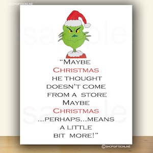 Grinch, Christmas wall art , Grinch printable, Wall decor, Poster Grinch print , Christmas home decor, Grinch print art, Grinch download