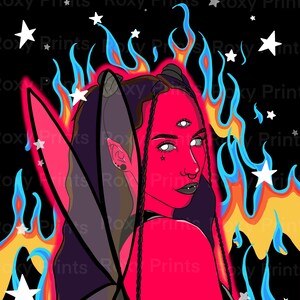 Evil Fairy Print, Fairy Print, Mystical Print, Vampire Print, Fairy Vampire Print, Gothic Print