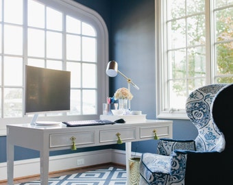 Custom Built and Lacquered CEH "Simone" Desk or Console Table