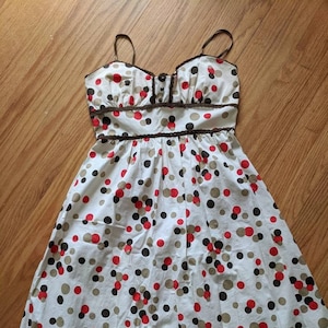 Polka Dot Bustier Dress: TRIXXI 90s Cotton Sweetheart XS/S