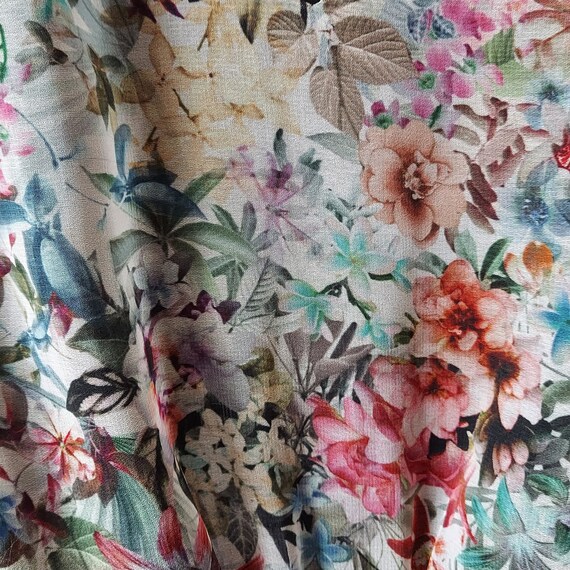 Floral Chiffon Sun Dress | 90s V-Neck Pullover | … - image 6
