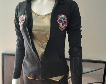 ジャケット・アウター Lucky-13 skull souvenir jacket emo y2k Lucky-13 skull souvenir jacket emo y2k