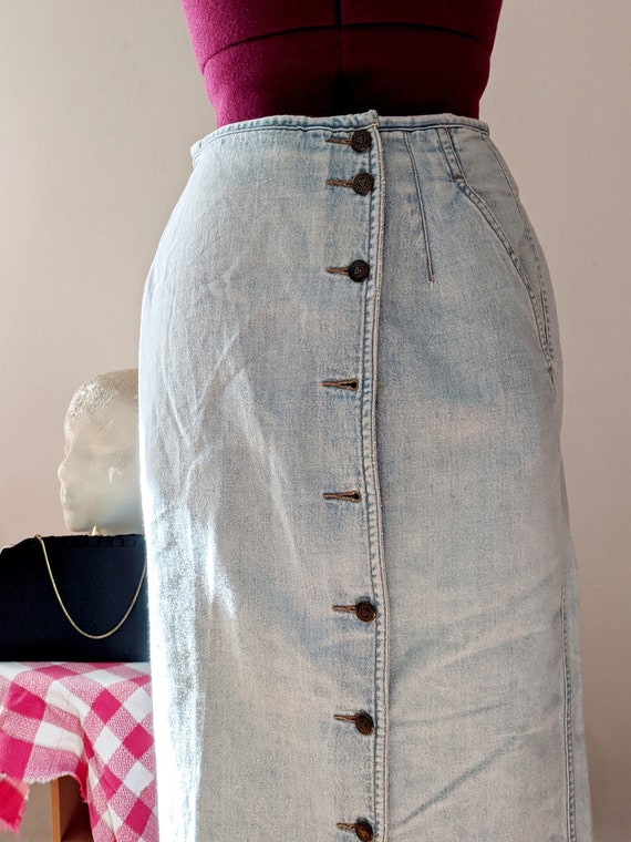 Denim pencil clearance skirt 4 inch
