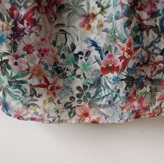 Floral Chiffon Sun Dress | 90s V-Neck Pullover | … - image 9