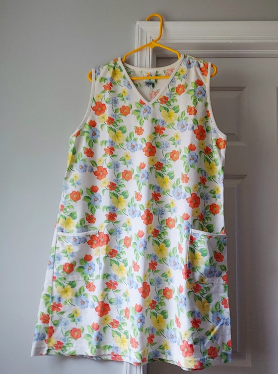 Patio Sun Dress, Soft Cotton Knit | Bright Colorfu