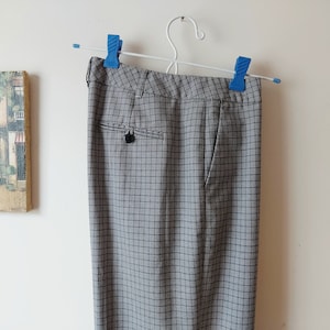 Jones NY Trousers, Monochrome Gray, Glen Plaid Size 4/6 | Classic Tailored | Mid-Rise Relaxed Straight Leg | Office/Career Essential