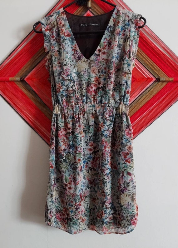 Floral Chiffon Sun Dress | 90s V-Neck Pullover | … - image 7