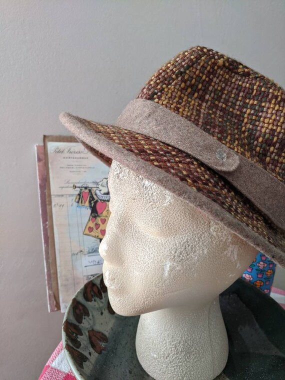 Golden Tweed Fedora STEVE MADDEN 90s Fall Menswear … Gem