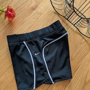 Navy Tennis Shorts, Retro Nike: Lavender Stripes, Size Small image 1