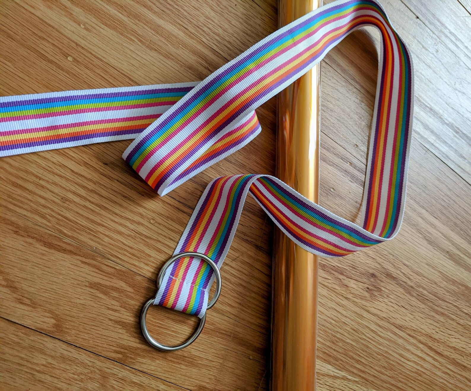 Rainbow Ribbon Belt 39.5 70s Preppy MustHave Etsy