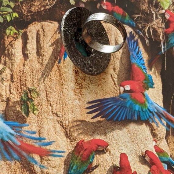 Vintage Faux Turquoise Ring: Adjustable Boho Sout… - image 6