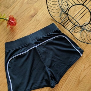 Navy Tennis Shorts, Retro Nike: Lavender Stripes, Size Small image 2