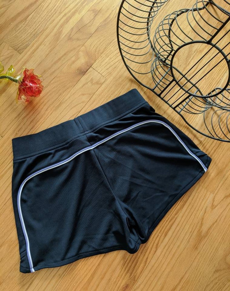 Navy Tennis Shorts, Retro Nike: Lavender Stripes, Size Small image 2
