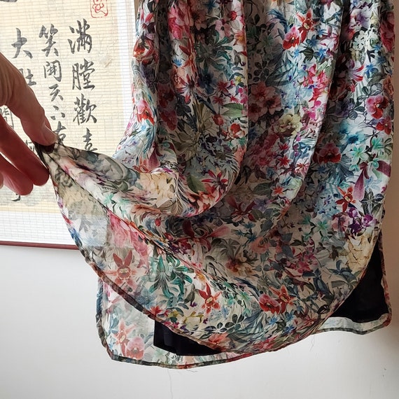 Floral Chiffon Sun Dress | 90s V-Neck Pullover | … - image 2