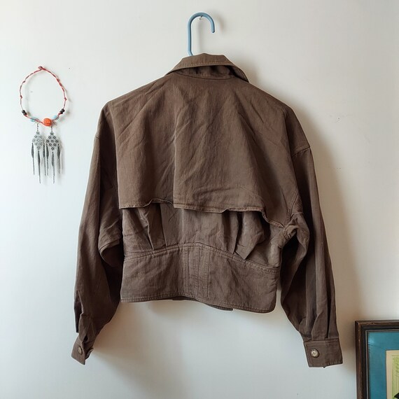 Khaki peplum jacket discount