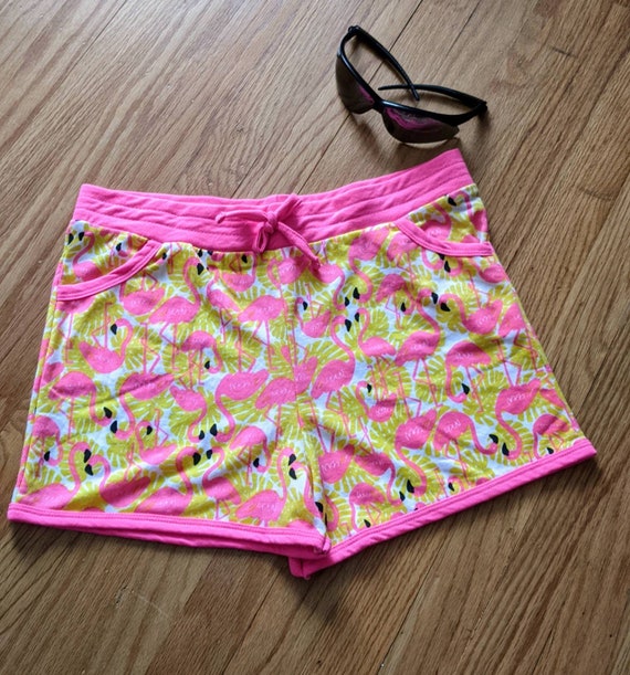 Pink Flamingo Shorts, Easy-Care Soft Knit | Kawai… - image 10