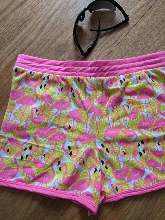 Pink Flamingo Shorts, Easy-Care Soft Knit | Kawai… - image 6