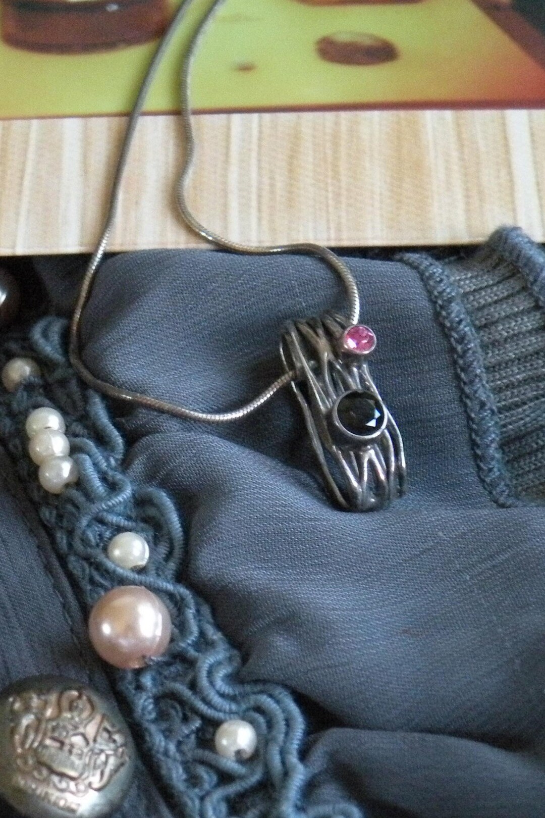 Bewitched Tree Bark Necklace BARONI 925 Pendant 18 Etsy