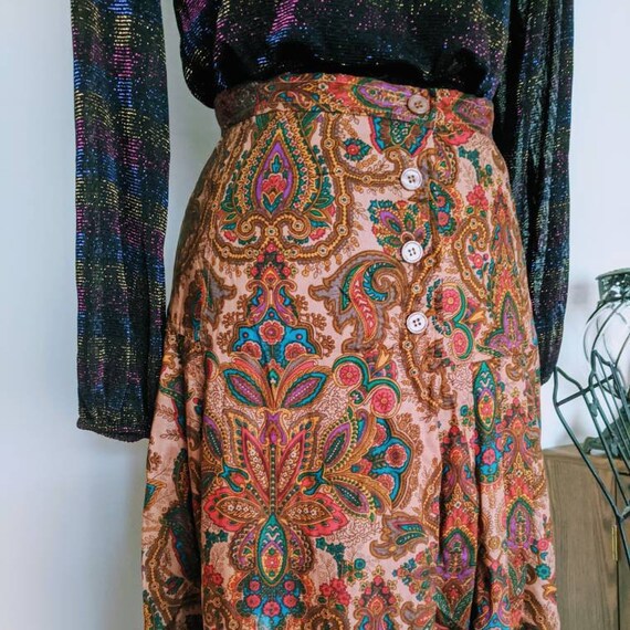 Teal peasant skirt top