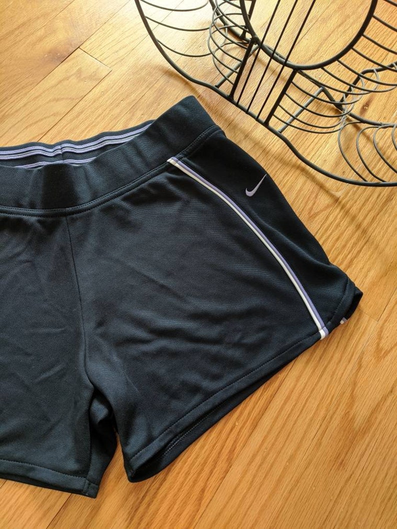 Navy Tennis Shorts, Retro Nike: Lavender Stripes, Size Small image 4