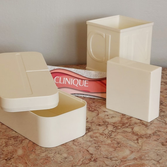 CLINIQUE Cosmetic Organizers, Beige 2 Pc. Set | V… - image 1