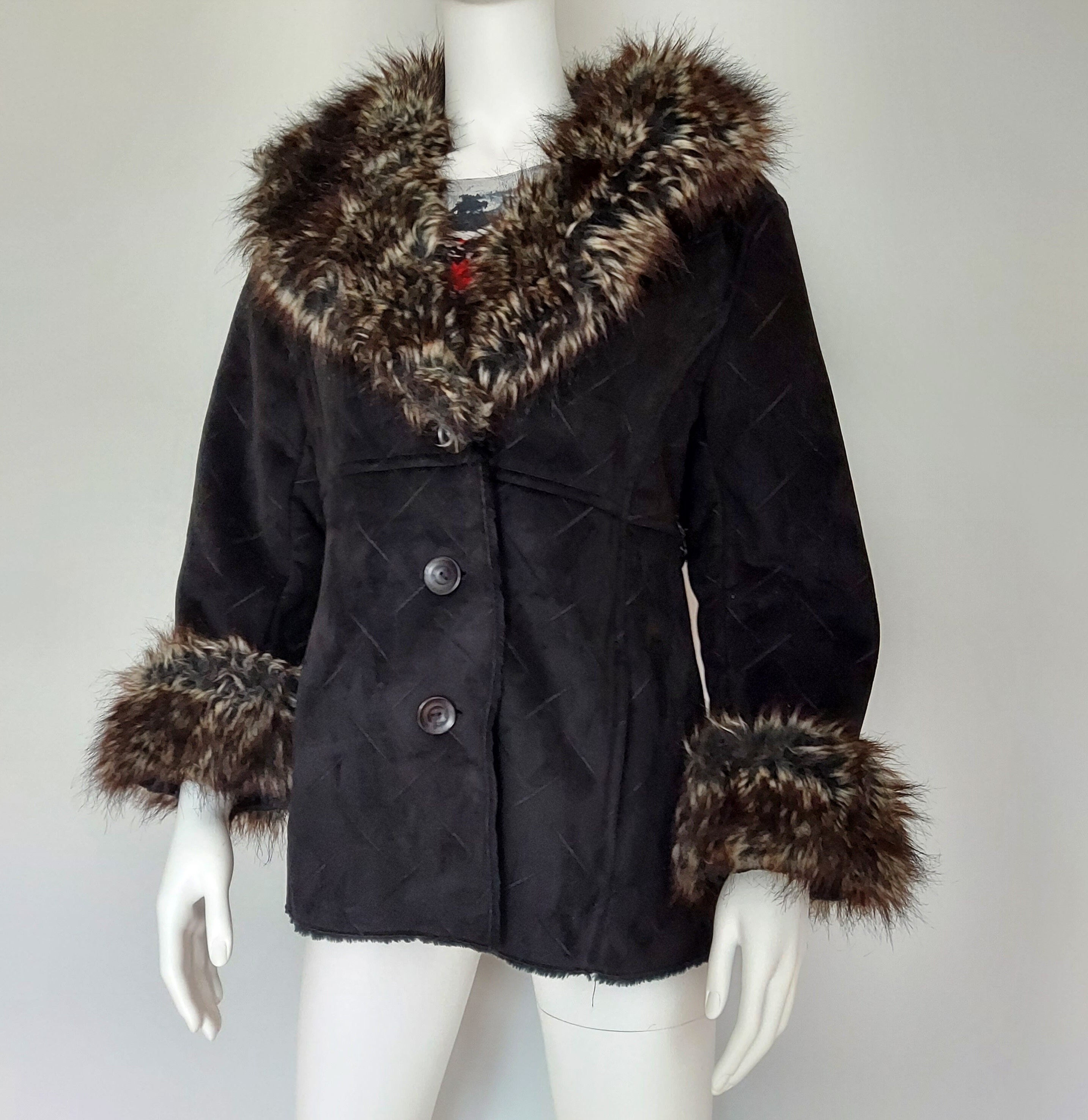 Penny Lane Coat, Black Faux Suede Ultra Plush Collar, Cuffs 90s UTEX DESIGN Super Warm, Pockets, Washable Fabric - Etsy Penny Lane Coat, Black Faux Suede Ultra Plush Collar, Cuffs 90s UTEX DESIGN Super Warm, Pockets, Washable Fabric - Etsy