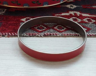 ヴィンテージ レッドエナメル エクスパンションブレスレット - 1960