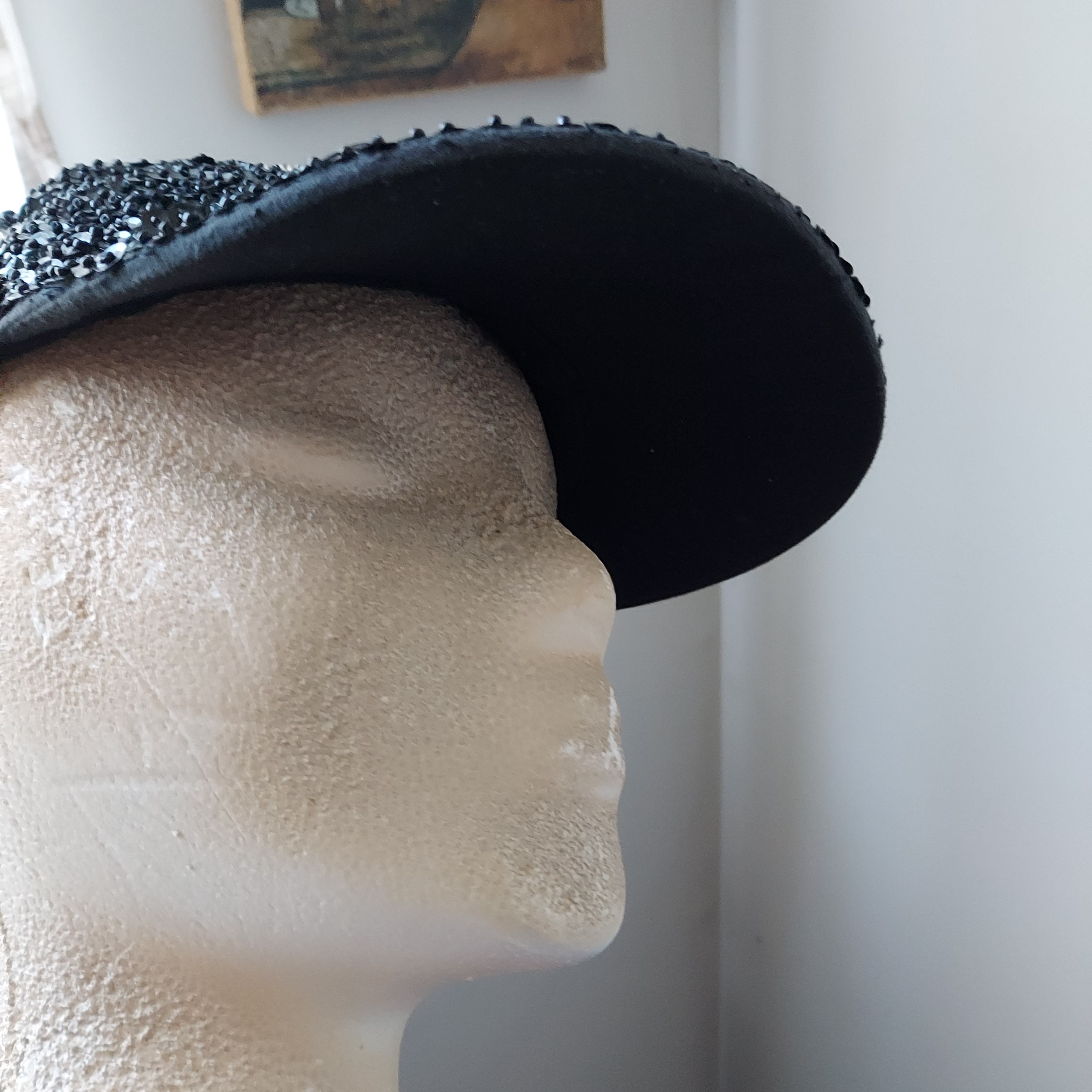 Vintage Kenar Sequin Baseball Cap: 80s Hip-hop Black & Gold  display picture 2