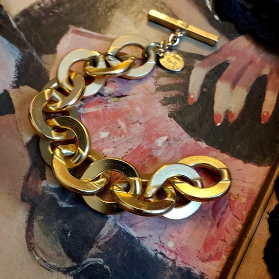 Chunky Toggle Bracelet | ERWIN PEARL Gleaming Gol… - image 3