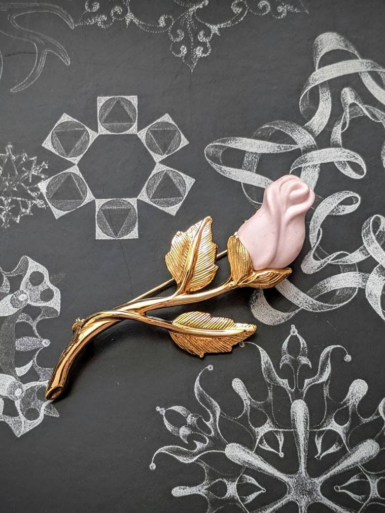 Rosebud Brooch - Etsy