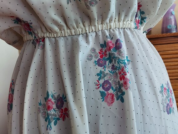 Sweet Chiffon Dress Size S Sheer Parchment Polka Dots - Etsy