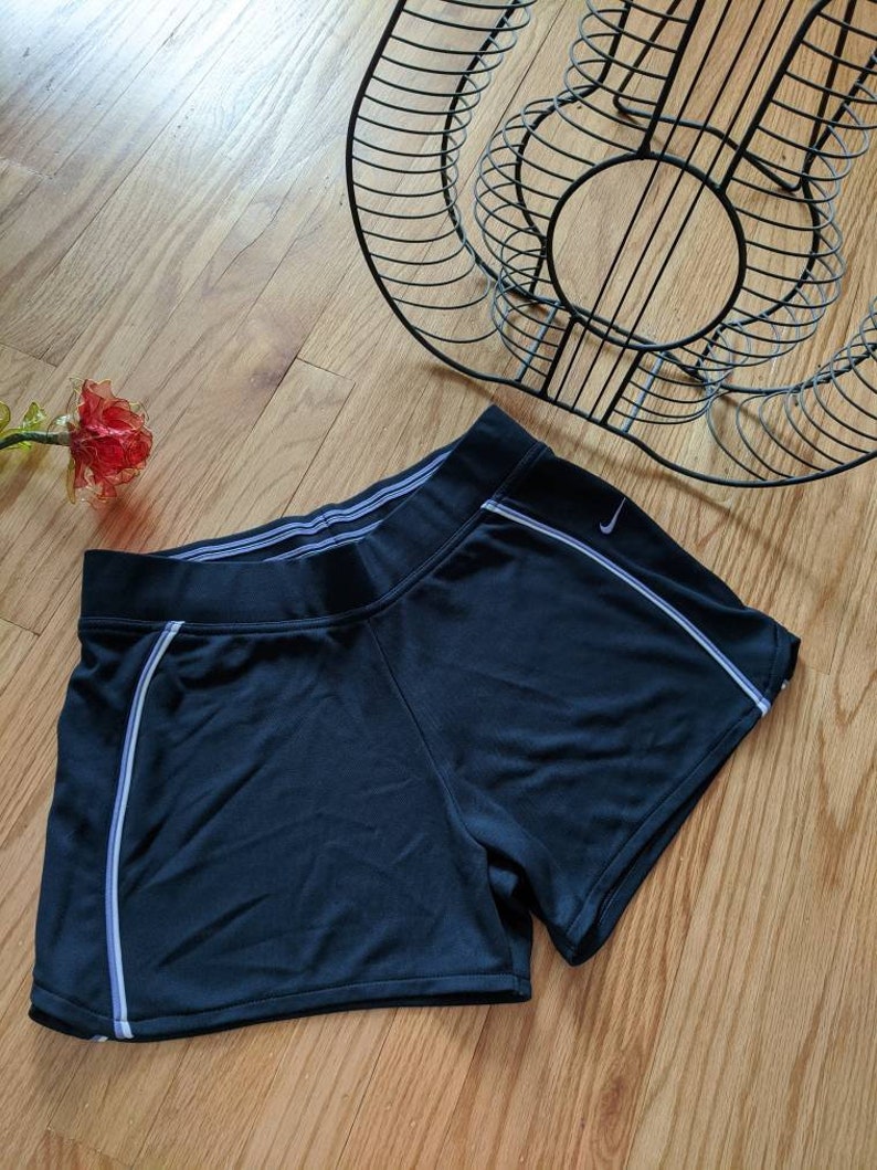Navy Tennis Shorts, Retro Nike: Lavender Stripes, Size Small image 7