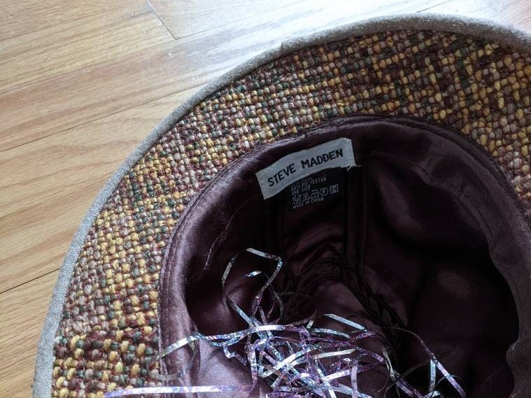 Steve Madden Tweed Fedora: 90s Autumn Menswear (S/M) - Etsy