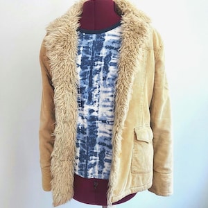 Tan Corduroy Faux Shearling Parka - Steve Madden - S/M