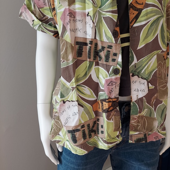 Tiki Shirt, Coconut Buttons | Size M/L Chest 42 I… - image 5