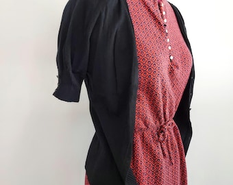 Cardigan court noir : coupe ajustée 90's, pull boutonné sur le devant, taille S | Mossimo