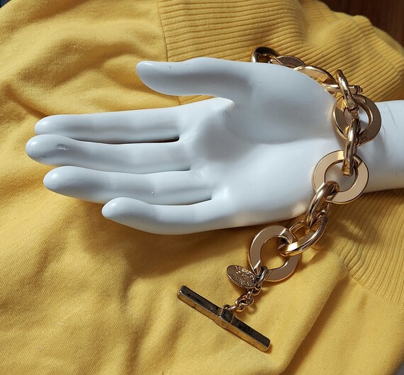 Chunky Toggle Bracelet | ERWIN PEARL Gleaming Gol… - image 4
