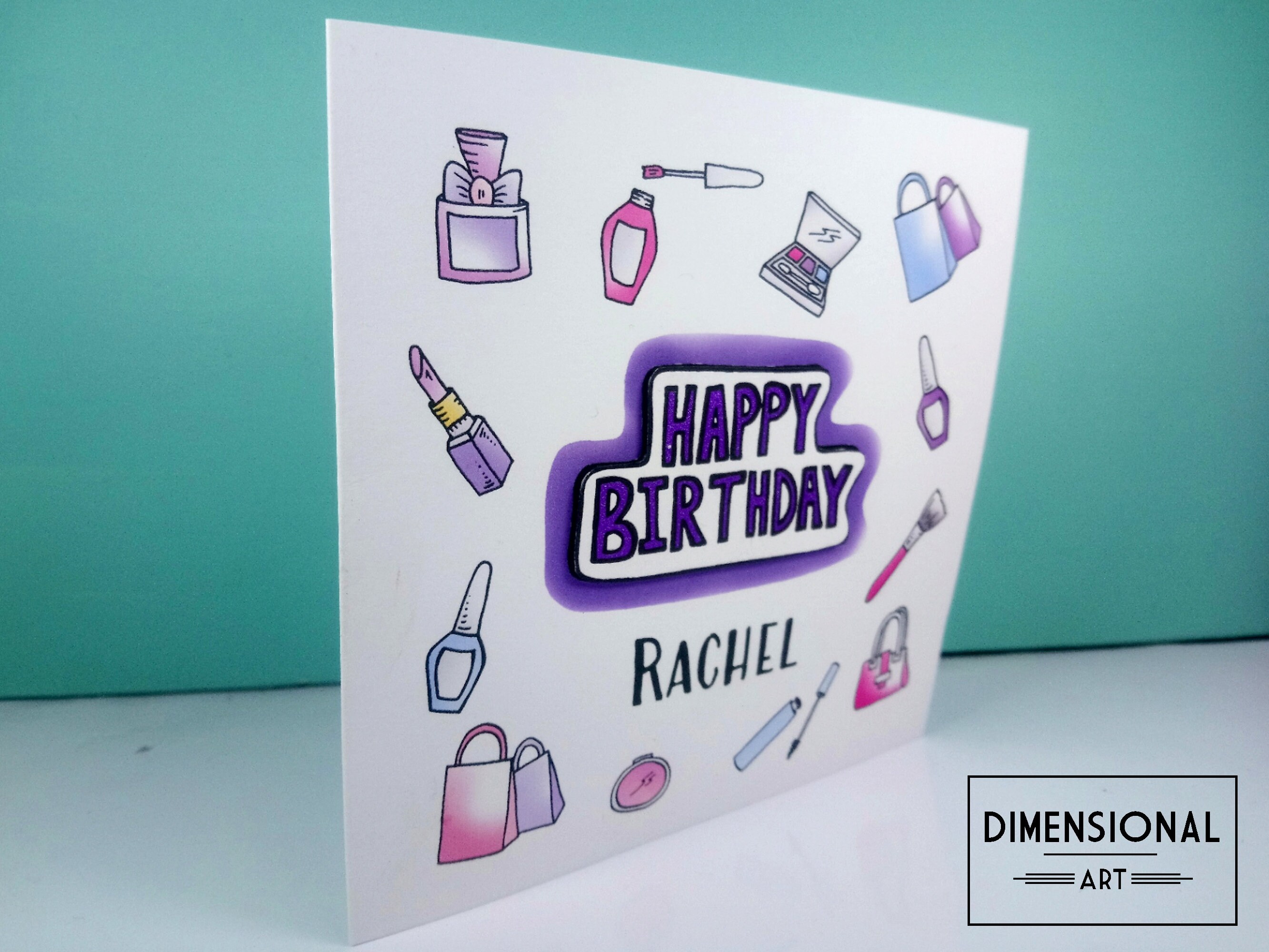 Make up Birthday Card Happy Birthday card Cards for her | Etsy