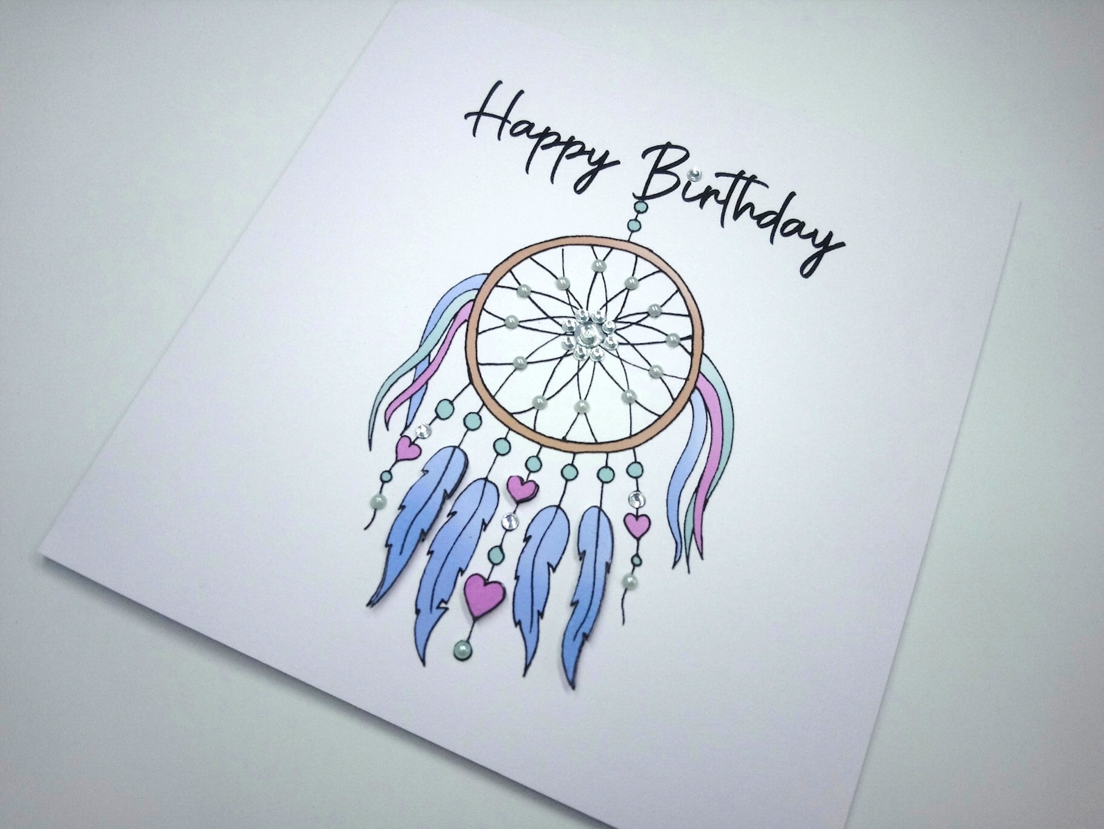 Dreamcatcher Happy Birthday Card Fantasy Card Native Etsy