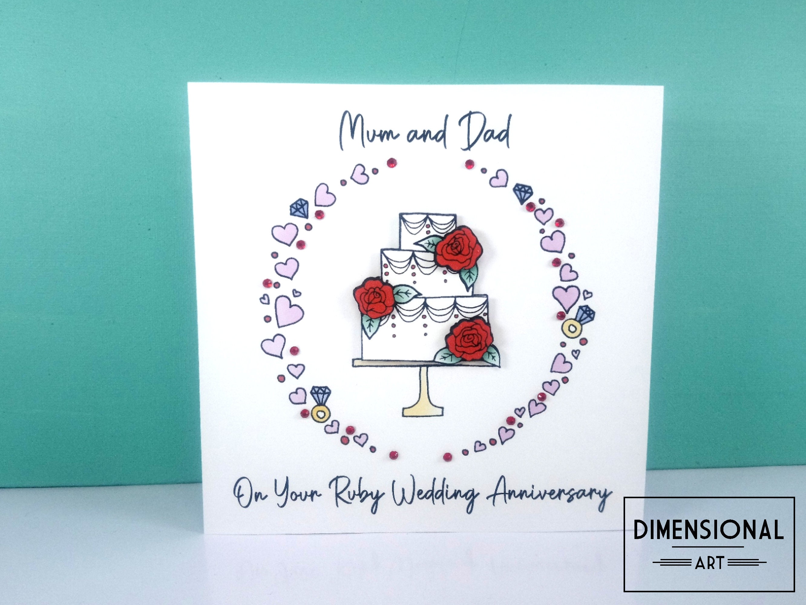 Anniversary Cards Greeting Cards happy ruby anniversary card 40th