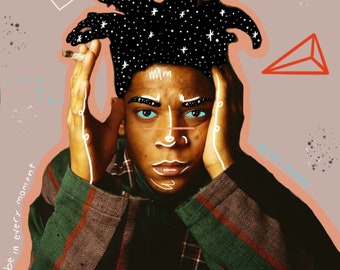 Gicléeprint Basquiat Starseed, hedendaagse kunst