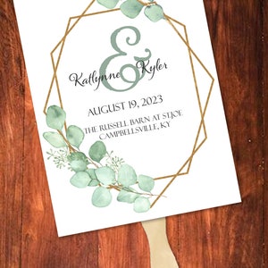 Wedding Fan Template 4 5x7
