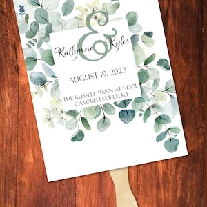 Wedding Fan Template 1 5x7