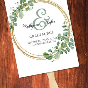 Wedding Fan Template 3 5x7