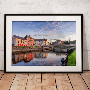 Kilkenny Castle-tryck, floden Nore, Irland väggdekoration