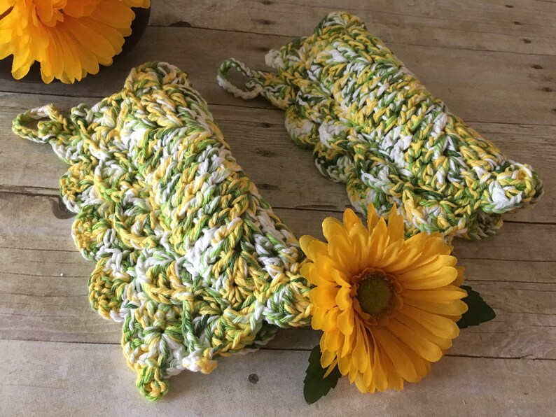 Pot Holders Kitchen Potholder Yellow Green Pot Holders Etsy Canada