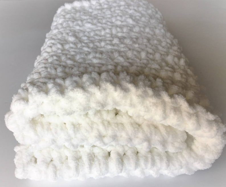 White Baby Blanket Crochet Baby Blanket White Blanket Photo Etsy