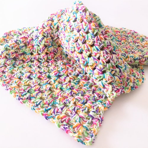 Rainbow Baby Blanket Crochet Baby Blanket Neon Granny - Etsy